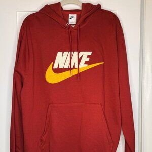 Nike Sportswear Club Fleece Graphic Pullover Hoodie Red BV2973-657